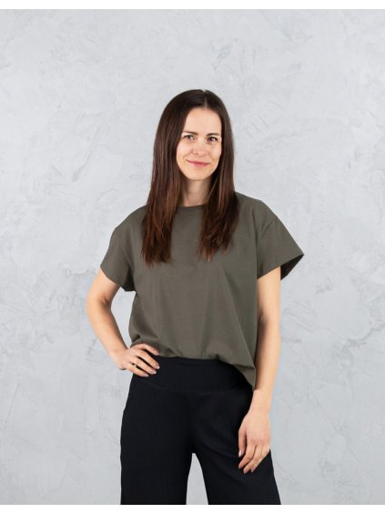 Drexiss tričko FLOW DARK KHAKI