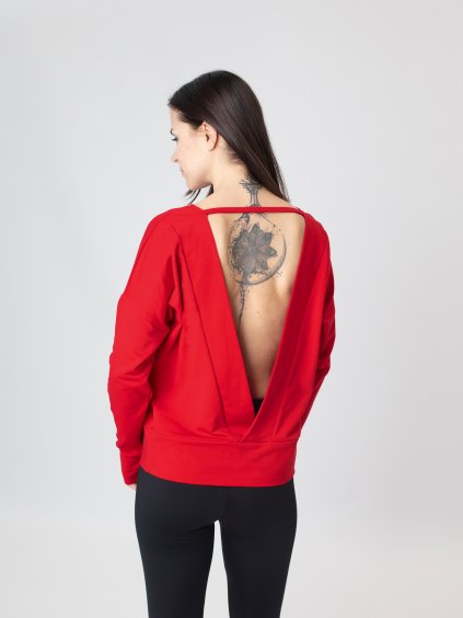 Drexiss mikina YOGA RED záda