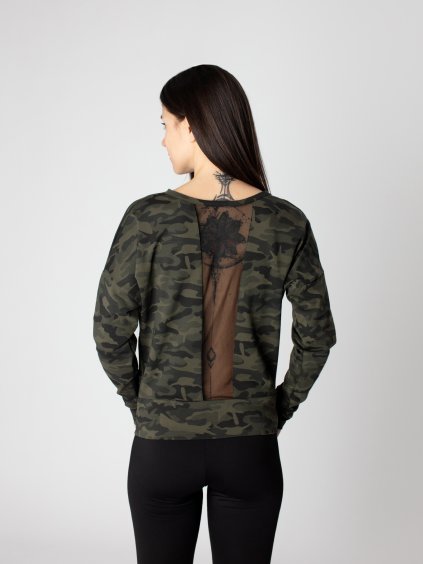 Drexiss dámská mikina YOGA MESH ARMY