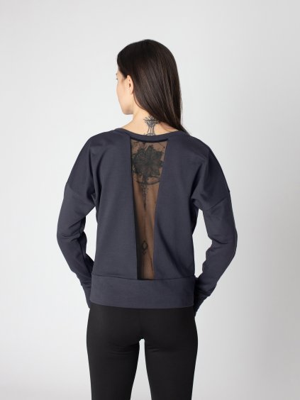 Drexiss dámská mikina YOGA MESH ANTRACIT