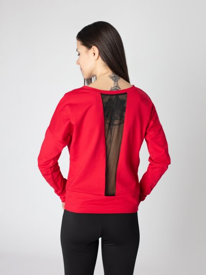 Drexiss dámská mikina YOGA MESH RED