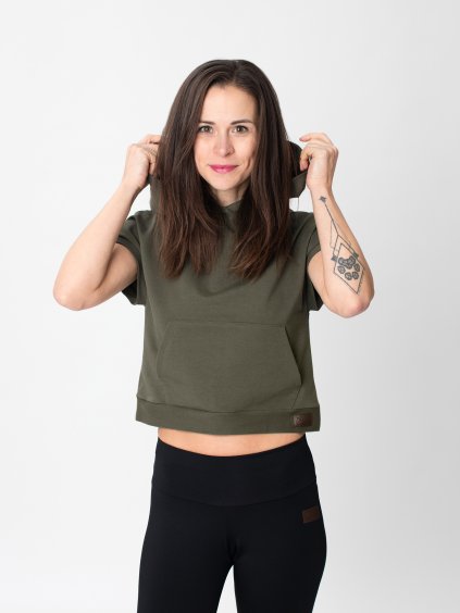 Drexiss crop top YAYA DARK KHAKI