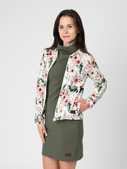 Drexiss BOMBER FLOWERS V, Drexiss šaty WINTER DARK KHAKI