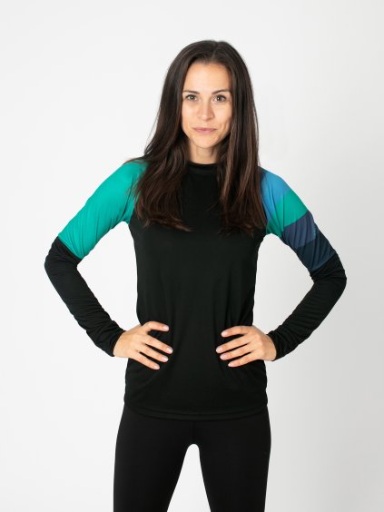 Drexiss ZONE STRIPE GREEN COOLMAX dlouhý rukáv