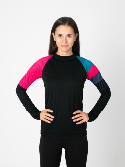 Drexiss ZONE STRIPE PINK COOLMAX dlouhý rukáv