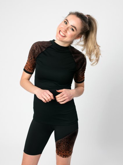 Drexiss ZONE LEOPARD COOLMAX krátký rukáv