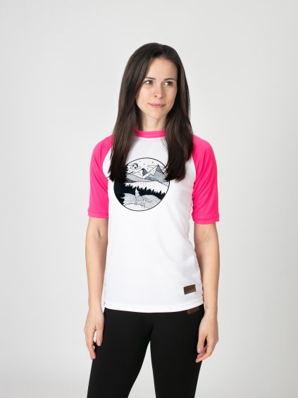 Drexiss FULL WOLF PINK COOLMAX krátký rukáv
