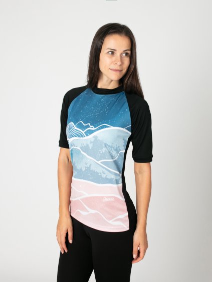 Drexiss FULL DIAMOND BEACH PINK COOLMAX krátký rukáv