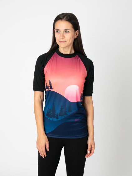 Drexiss FULL PINK HILLS COOLMAX krátký rukáv