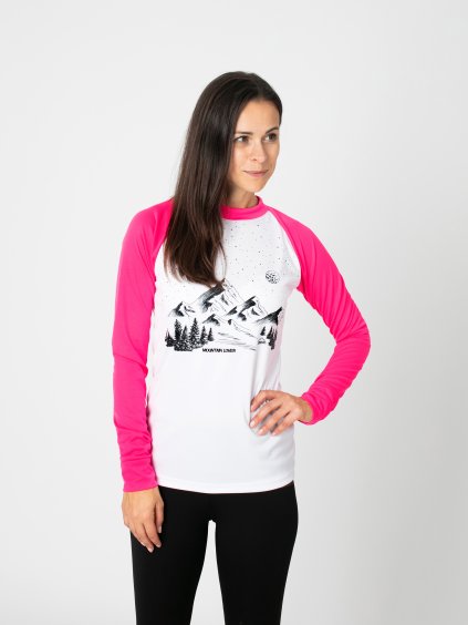 Drexiss FULL MOUNTAIN LOVER PINK COOLMAX dlouhý rukáv