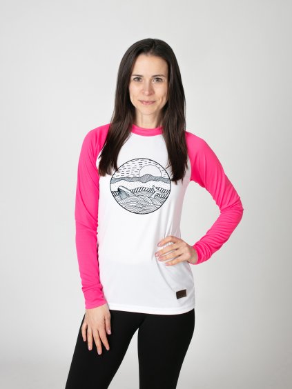 Drexiss FULL WHALE PINK COOLMAX dlouhý rukáv