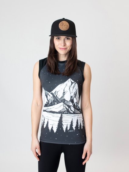 Drexiss CoolMax tílko FULL FOLLOW THE MOUNTAINS, Drexiss kšiltovka BLACK
