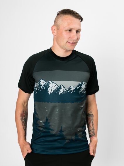 Drexiss pánské FULL MOUNTAINS GREY COOLMAX krátký rukáv