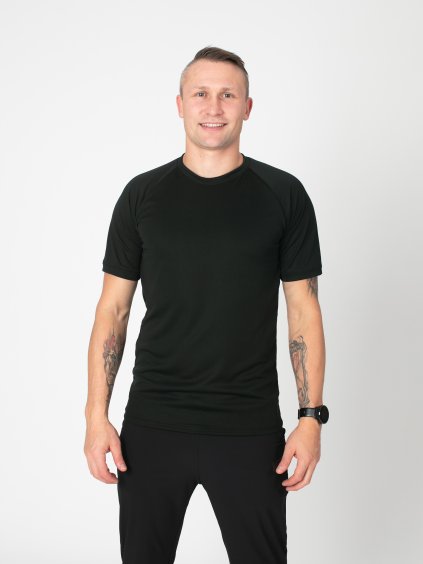 Drexiss pánské ALL BLACK COOLMAX krátký rukáv