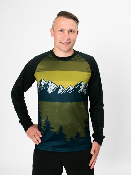 Drexiss pánské FULL MOUNTAINS OLIVE COOLMAX dlouhý rukáv