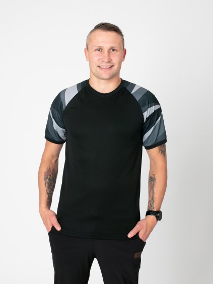 Drexiss pánské ZONE SHAPES BLACK COOLMAX krátký rukáv