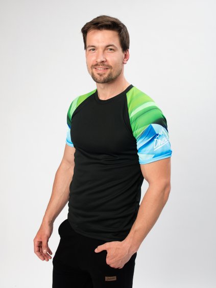 Drexiss pánské ZONE GREEN BLUE COOLMAX krátký rukáv