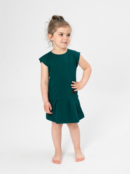 Drexiss dětské letní šaty GAB DARK GREEN