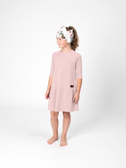 Drexiss dětské podzimní šaty SOFIE OLD PINK, Drexiss KORUNKA FLOWERS V