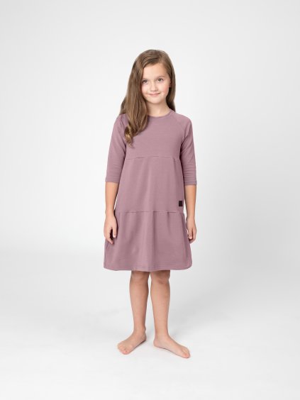 Drexiss dětské podzimní šaty SOFIE OLD VIOLET