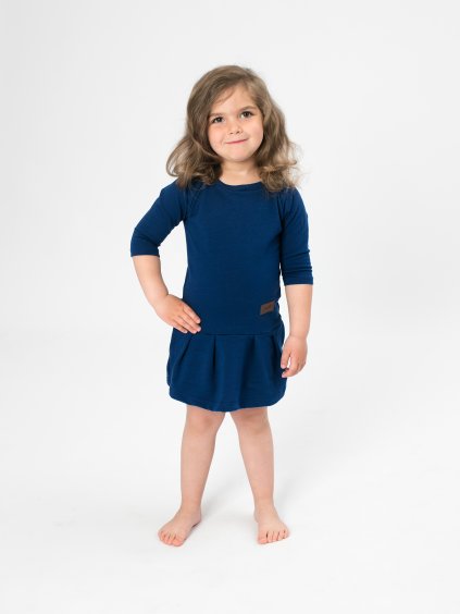 Drexiss dětské podzimní šaty GAB DARK BLUE