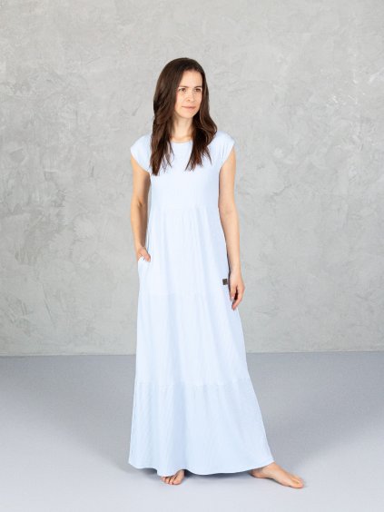 Drexiss šaty SOFIE SILK MAXI LIGHT BLUE