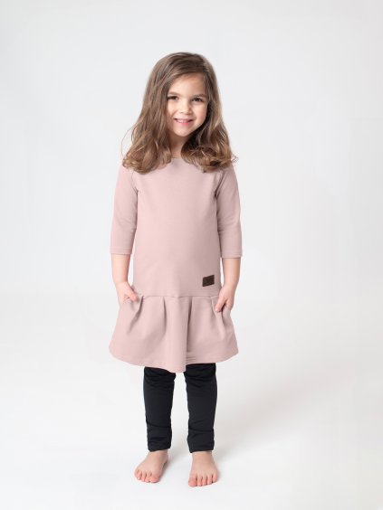 Drexiss dětské podzimní šaty GAB OLD PINK, Drexiss dětské sportovní legíny BLACK