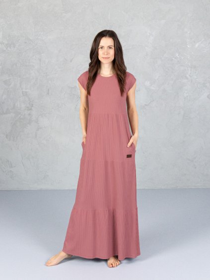 Drexiss šaty SOFIE SILK MAXI OLD PINK
