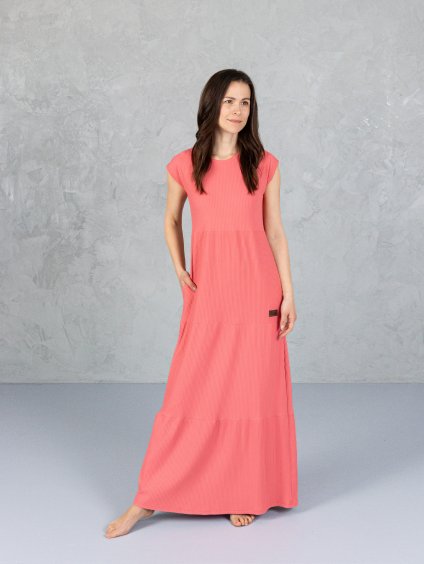 Drexiss šaty SOFIE SILK MAXI KORAL