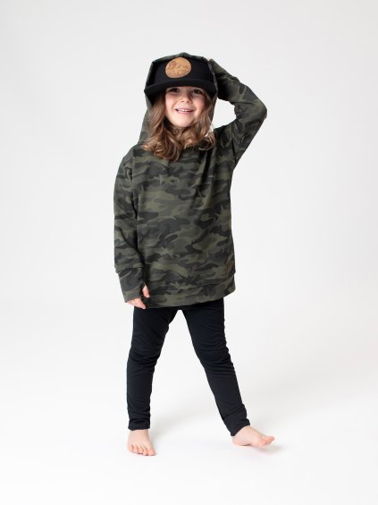 Drexiss dětské MIKINOŠATY ARMY, Drexiss kšiltovka BLACK, Drexiss dětské sportovní legíny BLACK