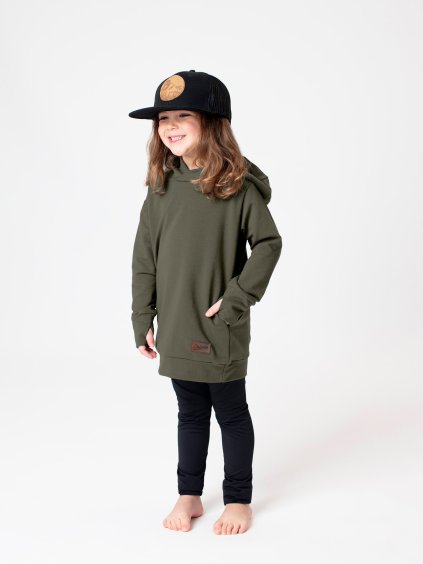 Drexiss dětské MIKINOŠATY DARK KHAKI