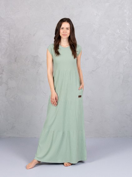 Drexiss šaty SOFIE SILK MAXI OLD MINT