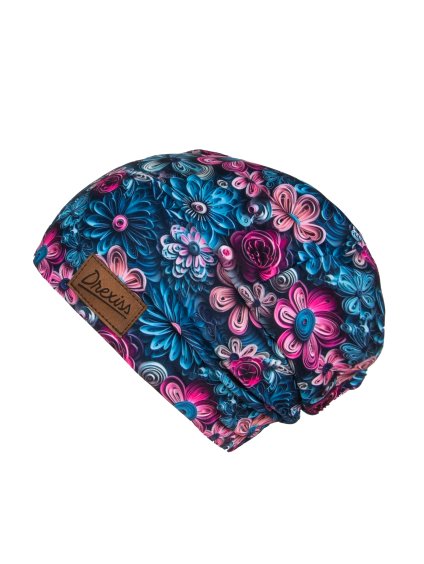 Drexiss čepka AIDA ART FLOWERS PINK