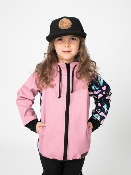 Drexiss softshellová bunda MOON UNICORNS OLD PINK, Drexiss kšiltovka BLACK