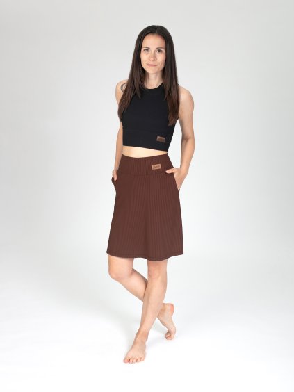 Drexiss sukně CALLA SHORT COFFEE, Drexiss tílko FEEL BLACK