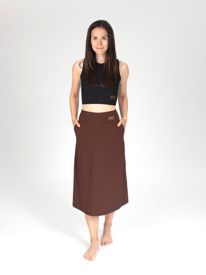 Drexiss sukně CALLA MIDI COFFEE, Drexiss tílko FEEL BLACK
