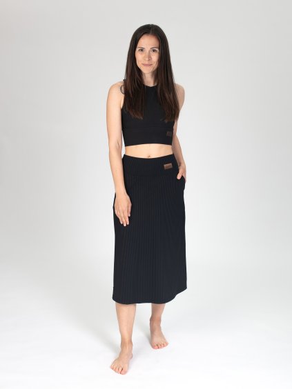 Drexiss sukně CALLA MIDI BLACK, Drexiss funkční tílko FEEL BLACK (3)