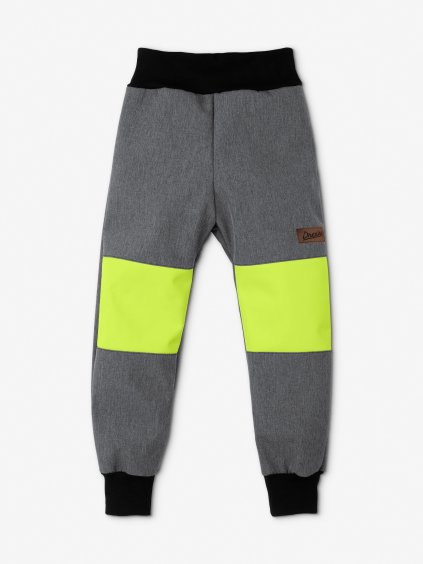 Drexiss softshellové kalhoty GREY YELLOW zimní