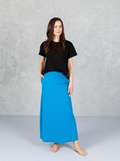 Drexiss sukně CALLA MAXI AZUR, Drexiss tričko FLOW BLACK