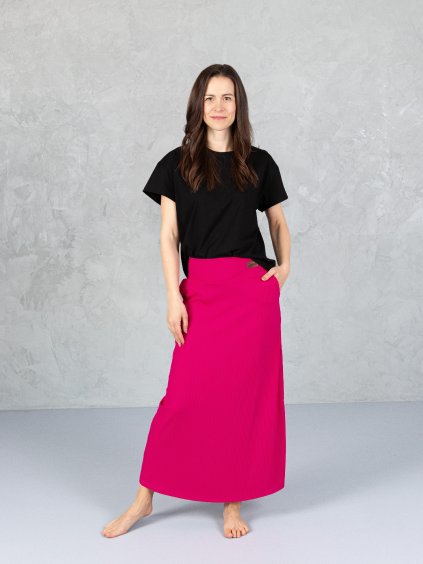 Drexiss sukně CALLA MAXI REALLY PINK, Drexiss tričko FLOW BLACK