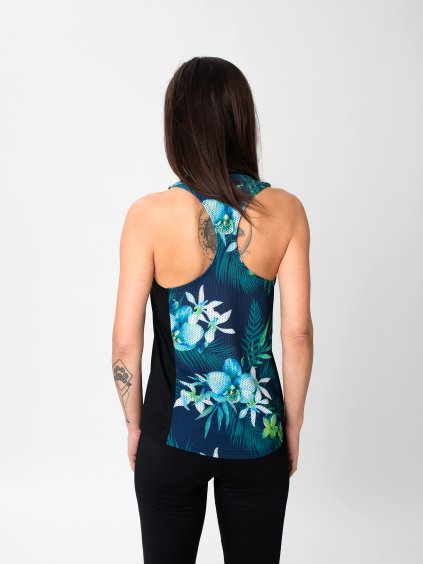 Drexiss funkční tílko FIT BLUE FLOWERS