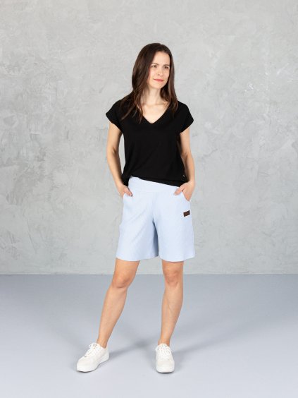 Drexiss kraťasy SOUL SHORT LIGHT BLUE, Drexiss tričko RISE BLACK