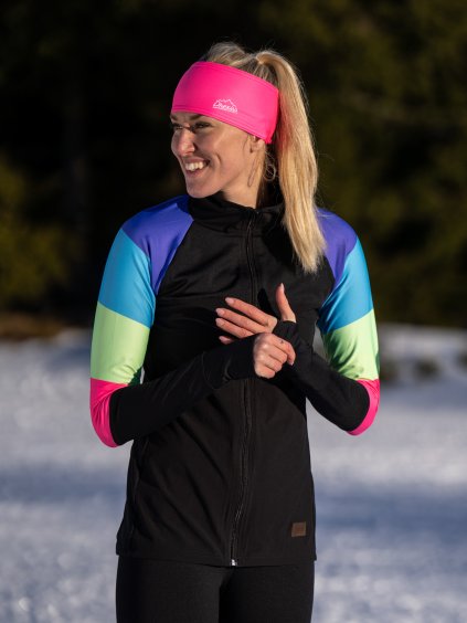 Drexiss outdoorová mikina MOVE STRIPE NEON