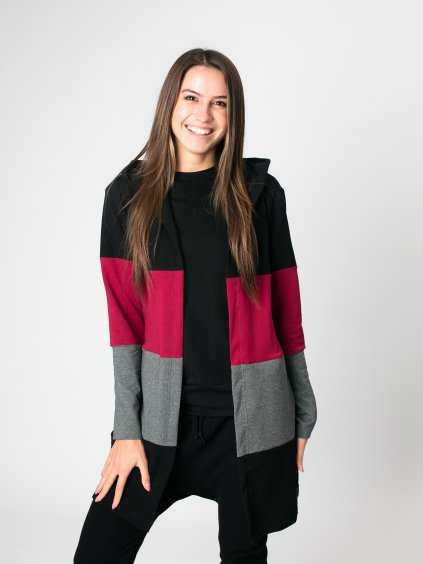 Drexiss kardigan STRIPE WINE