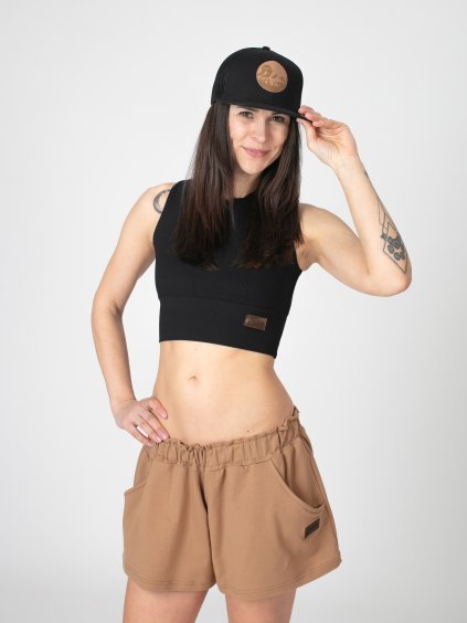 Drexiss funkční tílko FEEL BLACK, Drexiss kšiltovka BLACK, Drexiss dámské kraťasy BOX COFFEE