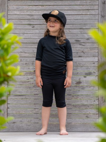 Drexiss dětské funkční CoolMax triko BLACK krátký rukáv, Drexiss kšiltovka BLACK, Drexiss dětské 3 4 legíny BLACK