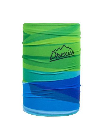 Drexiss funkční nákrčník SHAPES GREEN BLUE