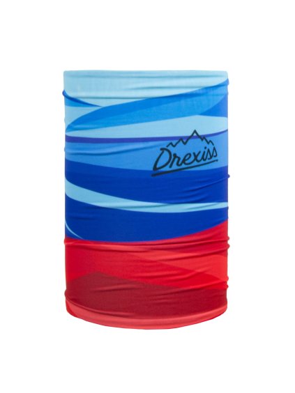 Drexiss funkční nákrčník SHAPES RED BLUE