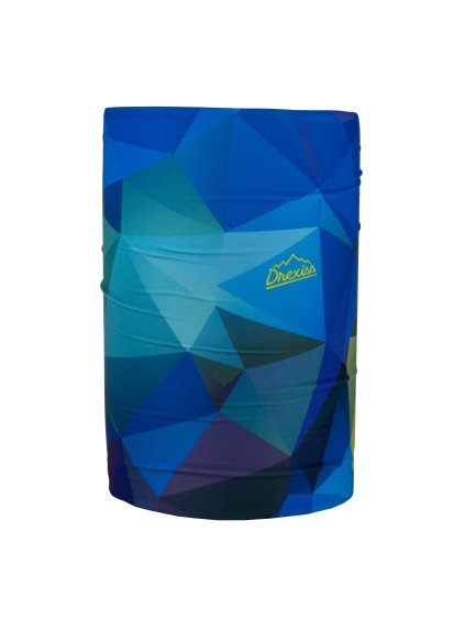 Drexiss funkční nákrčník SHAPES COLOURS BLUE