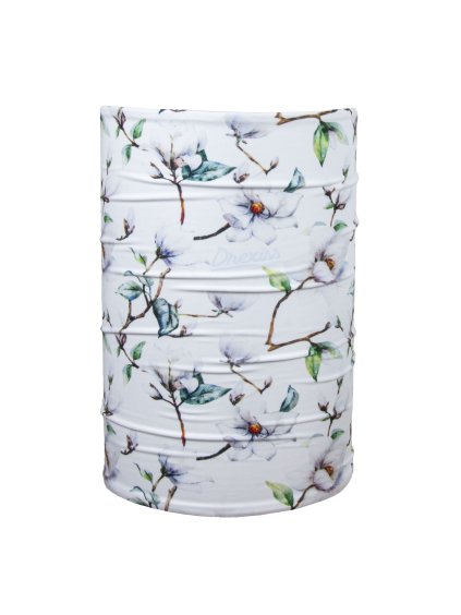 Drexiss funkční nákrčník WHITE FLOWERS